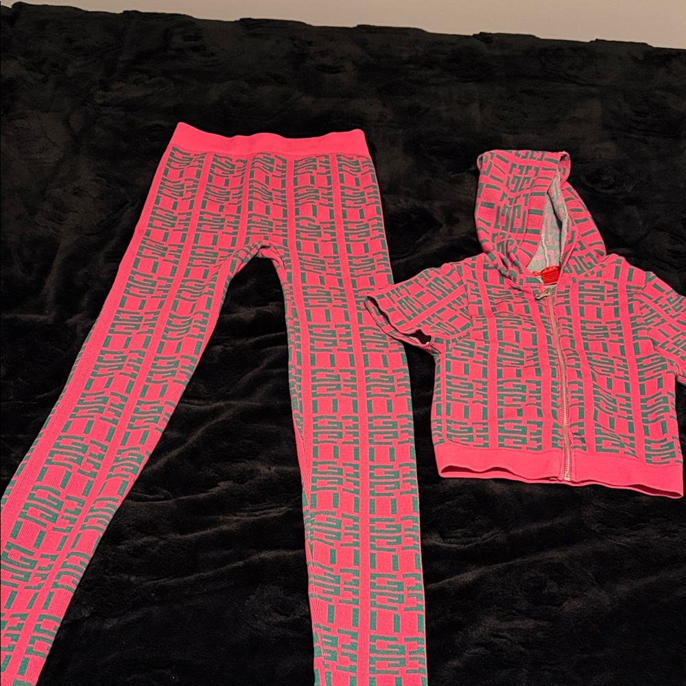 Stylish Pink and Green Women's Set